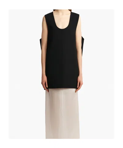 Khaite Round Neck Dress In Black