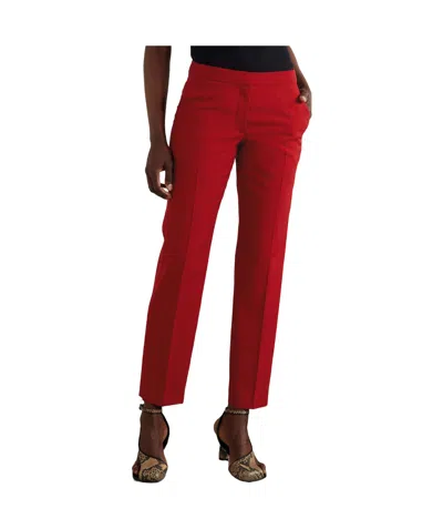 Dries Van Noten Poumas Straight Leg Wool Trousers In Red