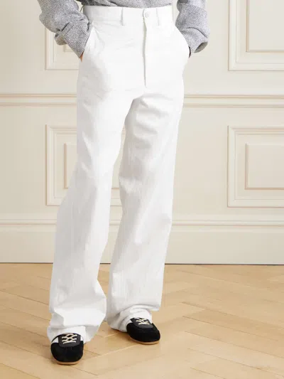 Dries Van Noten Belt Loop Track Pants In White