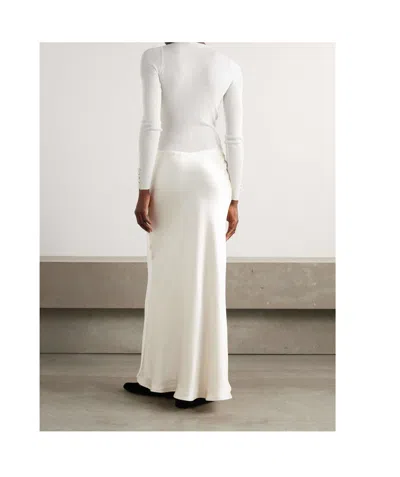 Gabriela Hearst Kerry Lace Trimmed Dress In White