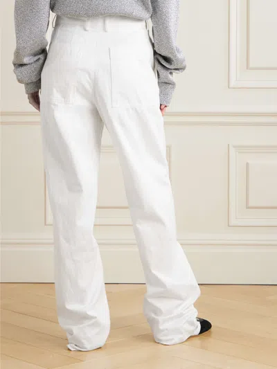 Dries Van Noten Belt Loop Track Pants In White