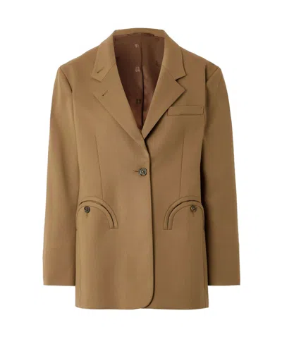 Blazé Milano Long-sleeved Suit Coat In Brown