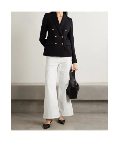 Nili Lotan Megan High Waist Wide Leg Track Pants In White