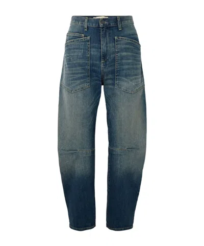 Nili Lotan Shon Five-pocket Denim Trousers In Blue