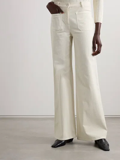 Nili Lotan Florence Flared Lounge Pants In White