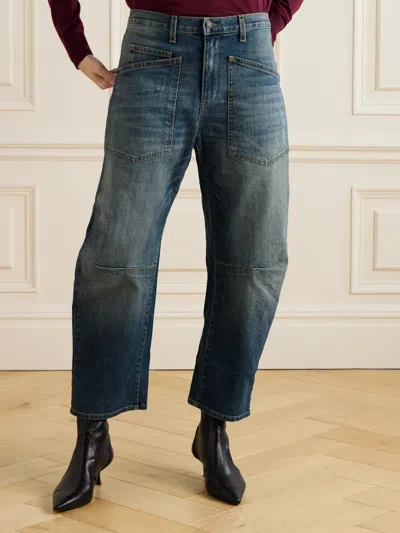 Nili Lotan Shon Five-pocket Denim Trousers In Blue