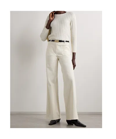 Nili Lotan Florence Flared Lounge Pants In White