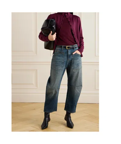 Nili Lotan Shon Five-pocket Denim Trousers In Blue