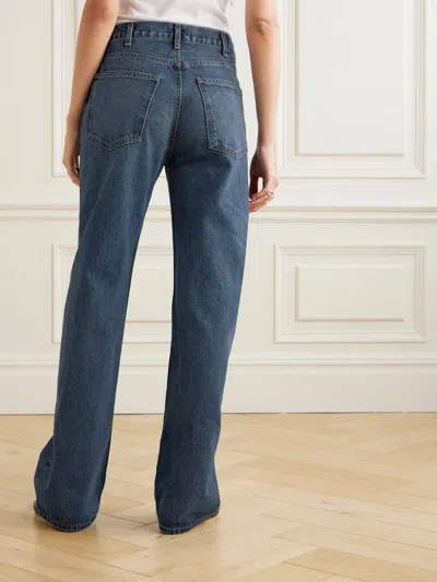 Nili Lotan Mitchell Denim Trousers With Belt Loops In Blue
