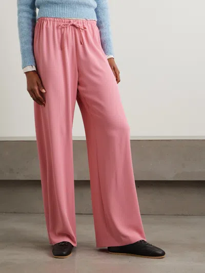 Dries Van Noten Wide-leg Straight Pants In Pink