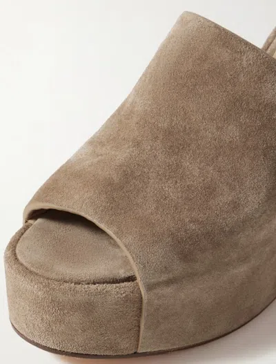 Gabriela Hearst Round Toe High Heel Sandals In Brown