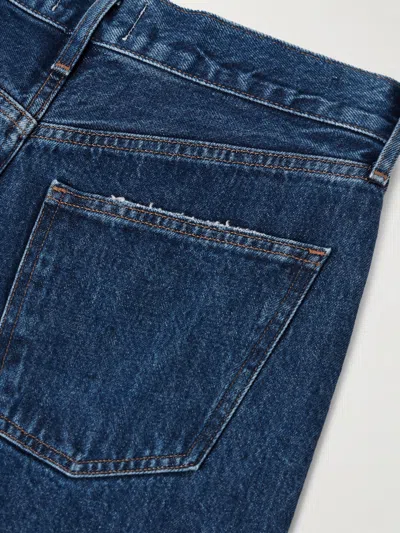 Agolde Low-rise Straight-leg Denim Trousers In Blue
