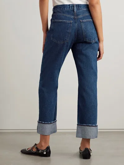 Agolde Low-rise Straight-leg Denim Trousers In Blue