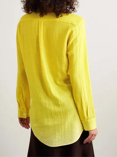 Gabriela Hearst Long Sleeve Shirt In Yellow