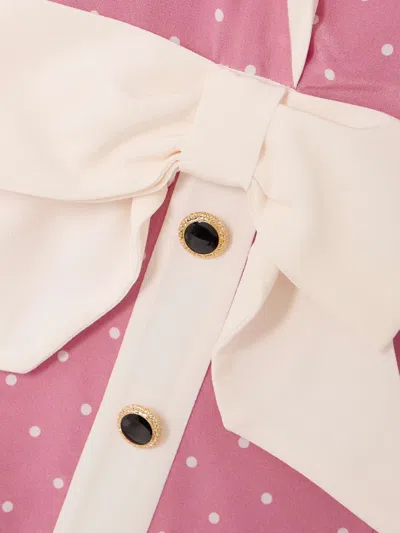 Alessandra Rich Bow Dress In Pink