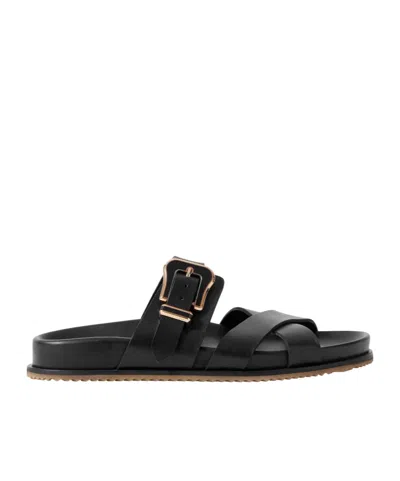 Gabriela Hearst Circe Leather Slides In Black