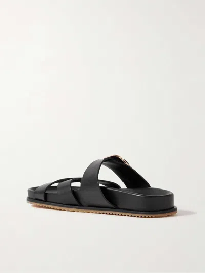 Gabriela Hearst Circe Leather Slides In Black