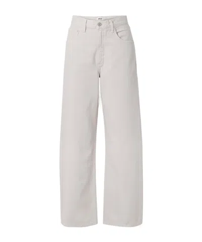 Agolde Five-pocket Denim Trousers In White