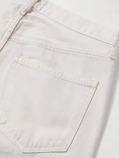Agolde Five-pocket Denim Trousers In White