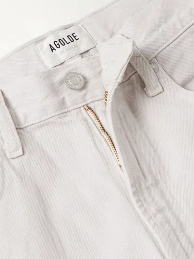 Agolde Five-pocket Denim Trousers In White