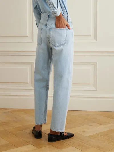 Agolde Mid-rise Straight-leg Denim Trousers In Blue