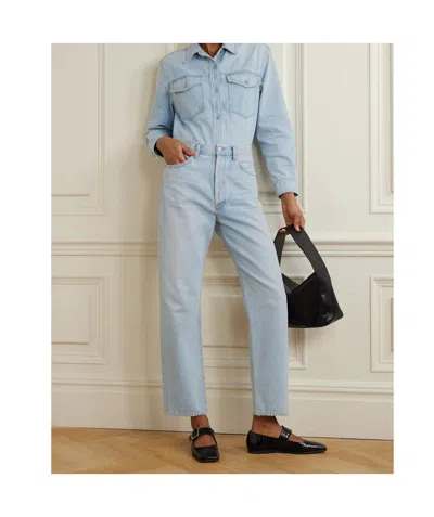Agolde Mid-rise Straight-leg Denim Trousers In Blue
