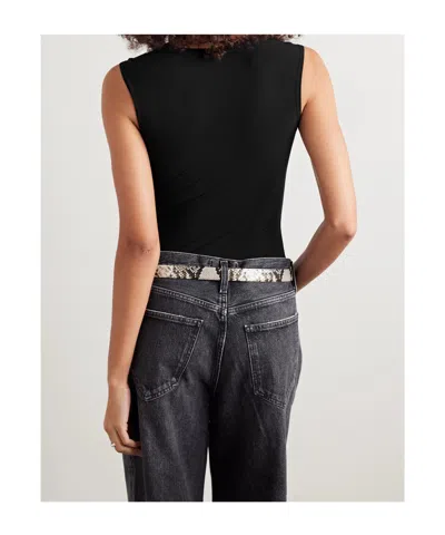 Agolde Sleeveless Stretch Bodysuit In Black