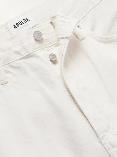 Agolde Mid-rise Straight-leg Denim Trousers In Neutral