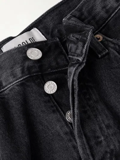 Agolde High Waist Straight Jeans In Black