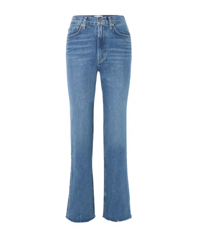 Agolde High-waisted Bootcut Denim Trousers In Blue