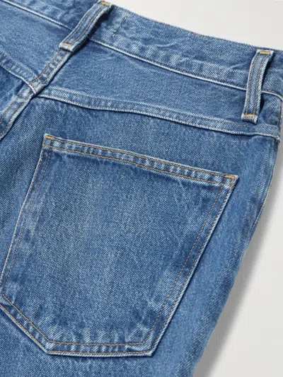 Agolde High-waisted Bootcut Denim Trousers In Blue