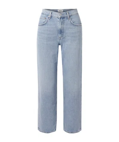 Agolde Mid-rise Straight-leg Denim Trousers In Blue