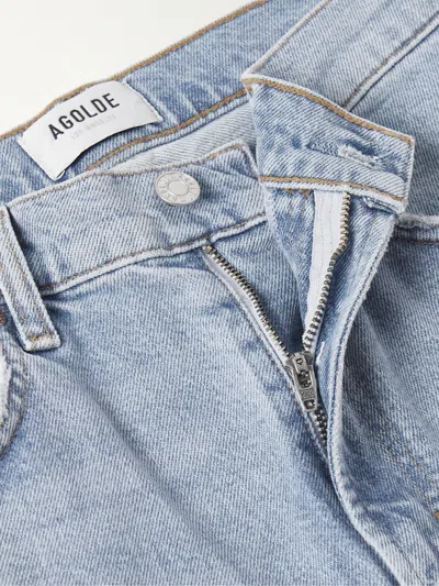 Agolde Mid-rise Straight-leg Denim Trousers In Blue