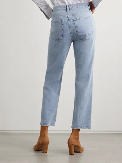 Agolde Mid-rise Straight-leg Denim Trousers In Blue