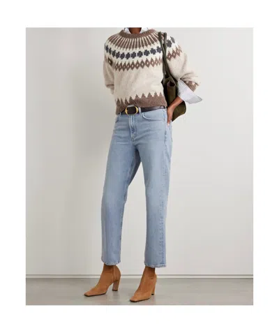 Agolde Mid-rise Straight-leg Denim Trousers In Blue