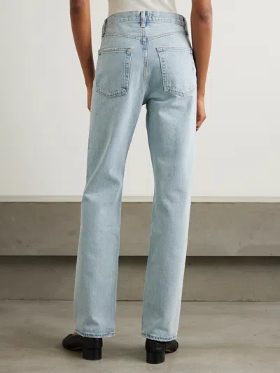 Agolde High Waist Straight Jeans In Blue