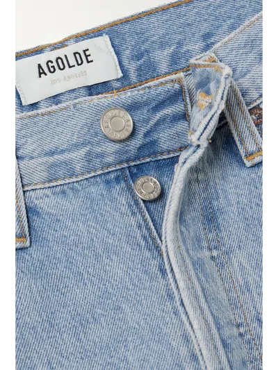 Agolde High Waist Denim Trousers In Blue