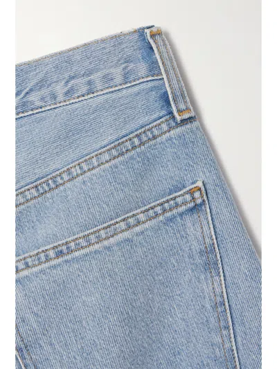 Agolde High Waist Denim Trousers In Blue