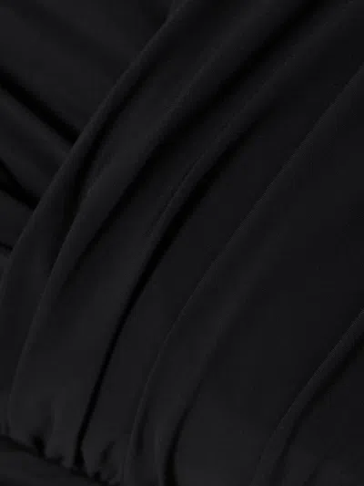 Agolde Etienne Off-the-shoulder Ruched Stretch-jersey Thong Bodysuit In Black