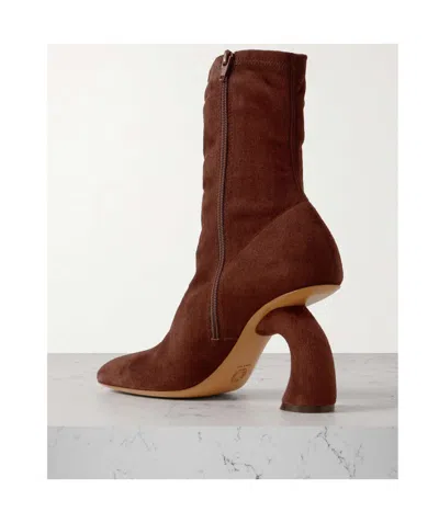 Dries Van Noten High-heeled Short Boots In Brown