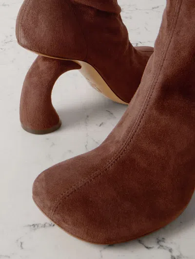 Dries Van Noten High-heeled Short Boots In Brown