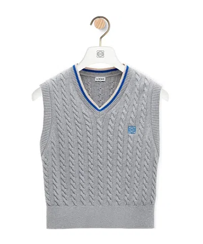 Loewe Vest In Cotton In Gray