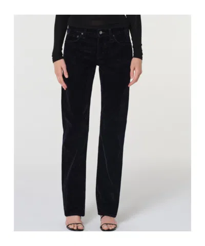 Agolde Low Rise Slim (velvet) In Blue