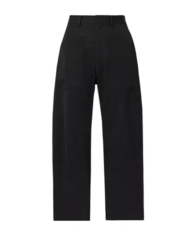 Nili Lotan Shon Wool-twill Tapered Pants In Black