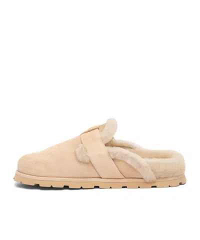 Stuart Weitzman Chrystie Shearling Mule In Neutral