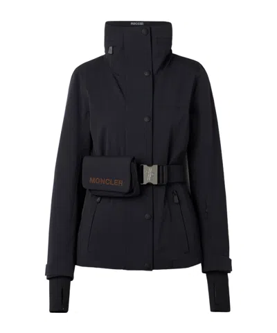 Moncler Long-sleeved Cotton-padded Jacket In Blue