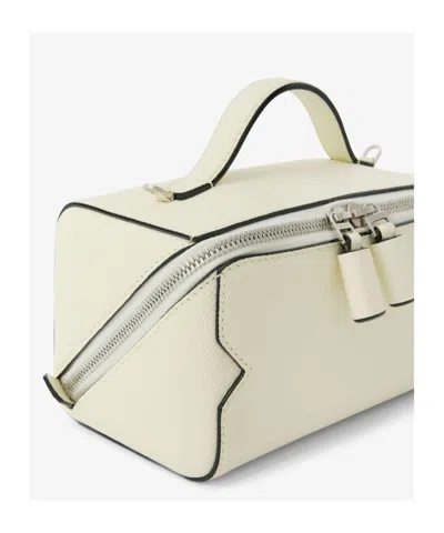 Valextra V-line Crossbody Vanity Bag In Brown