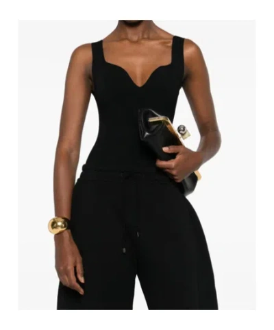 Alaïa Strappy Bodysuit In Black