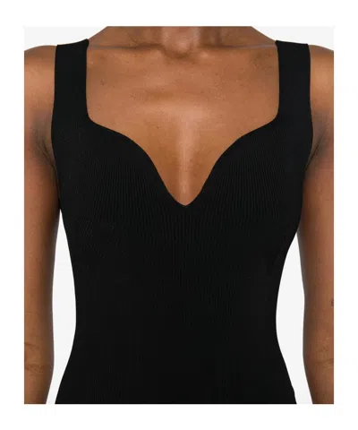 Alaïa Strappy Bodysuit In Black