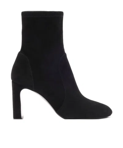 Stuart Weitzman 85mm Block-heel Ankle Boots In Black